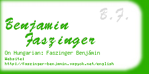 benjamin faszinger business card